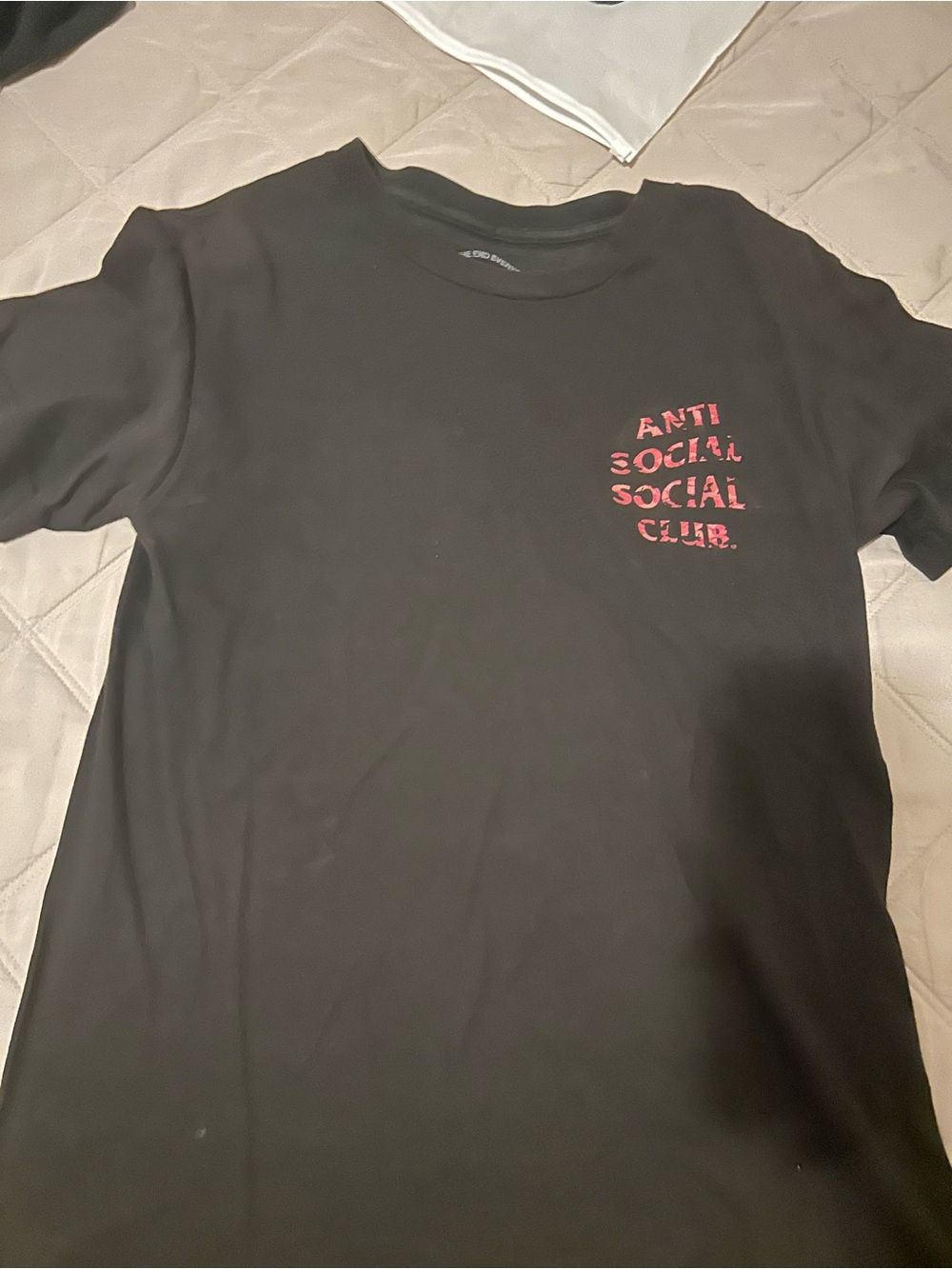 Anti Social Social Club Black Tee with Red Logo - Short Sleeve